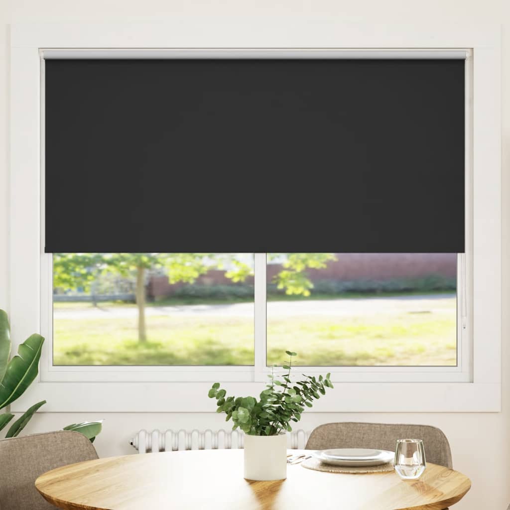Tenda a rullo oscurante 164,4x175 cm Tessuto Larghezza 160 cm nero