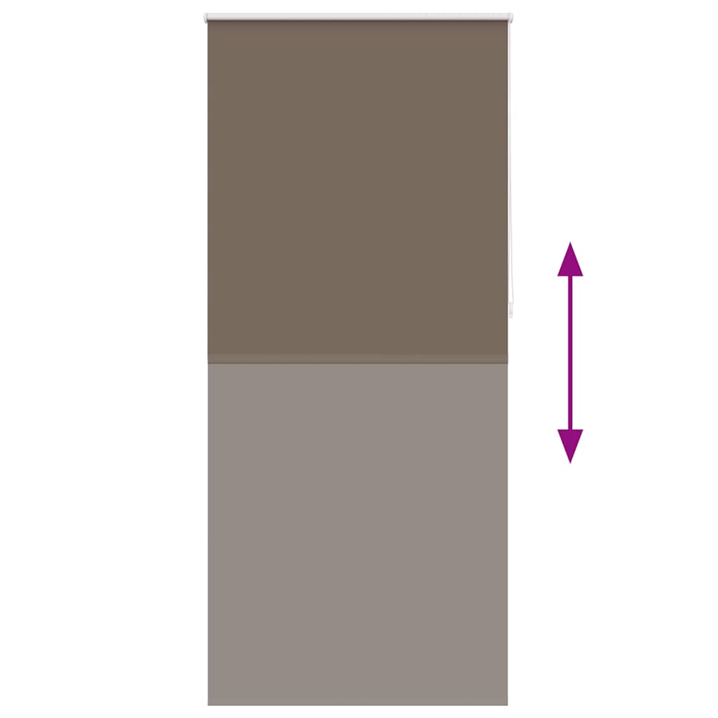 Tenda a rullo oscurante 84,4x230 cm Tessuto Larghezza 80 cm caffè