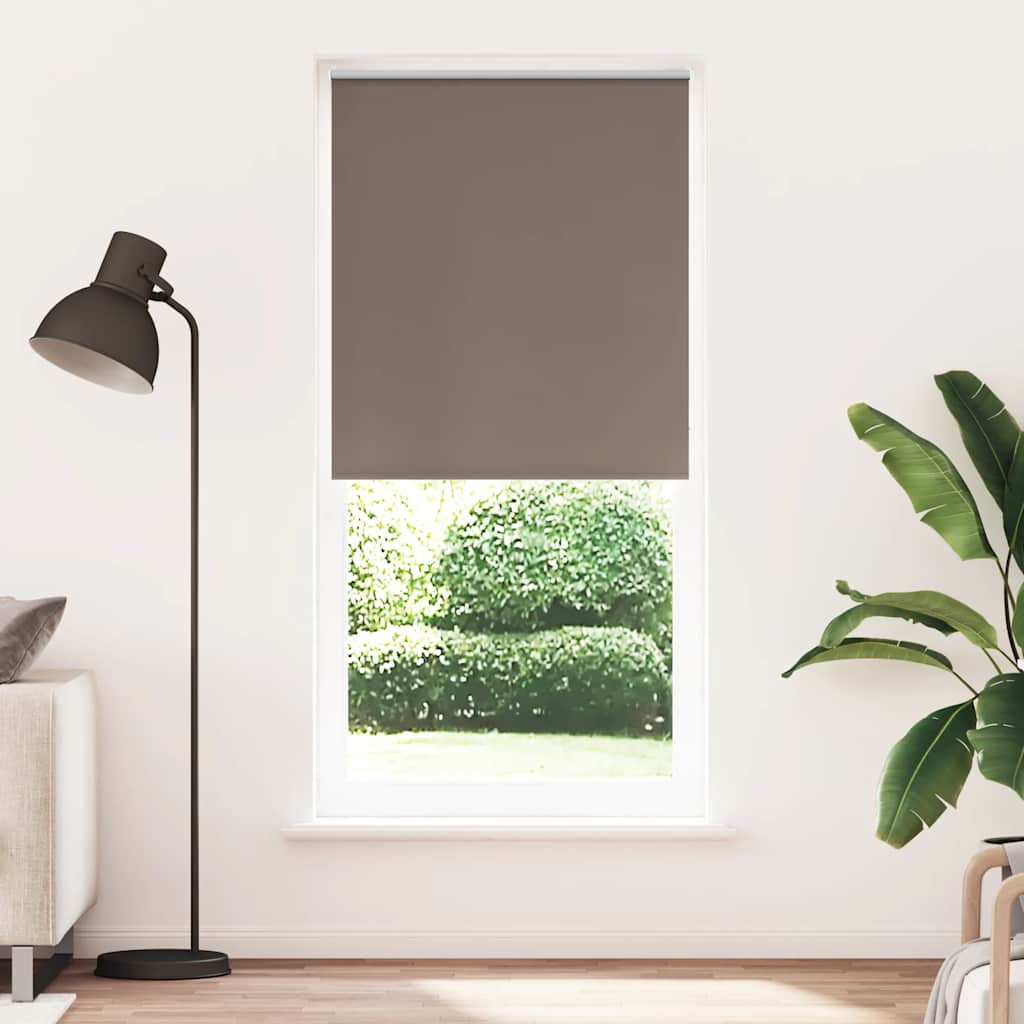Tenda a rullo oscurante 124,4x230 cm Tessuto Larghezza 120 cm caffè
