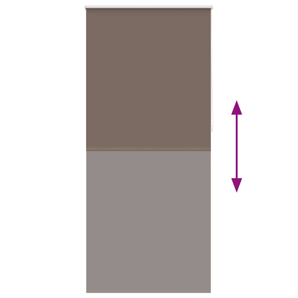 Tenda a rullo oscurante 124,4x230 cm Tessuto Larghezza 120 cm caffè