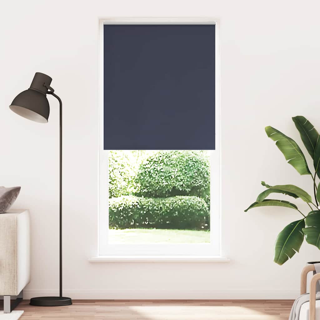 Tenda a rullo oscurante 124,4x230 cm Tessuto Larghezza 120 cm blu marino