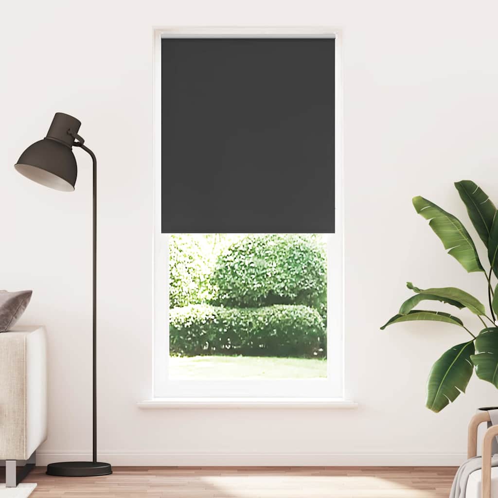 Tenda a rullo oscurante 124,4x230 cm Tessuto Larghezza 120 cm nero