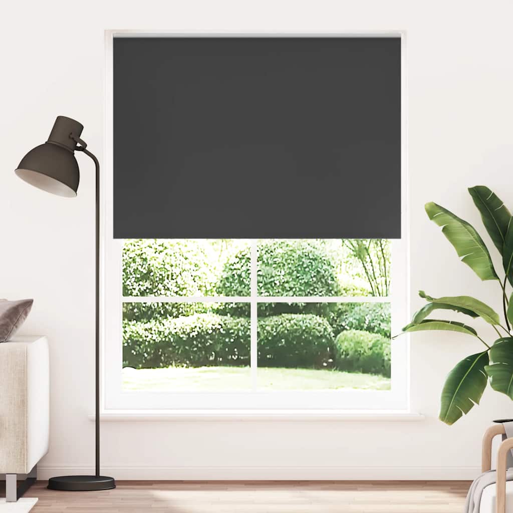 Tenda a rullo oscurante 144,4x230 cm Tessuto Larghezza 140 cm nero