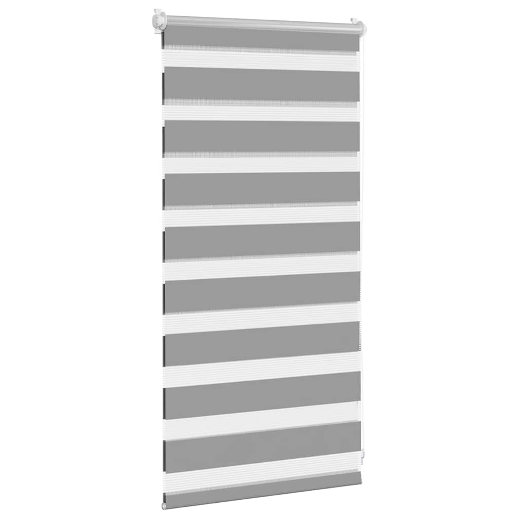 Tenda a rullo zebra 40,9x100 cm Tessuto Larghezza 36,7 cm grigio