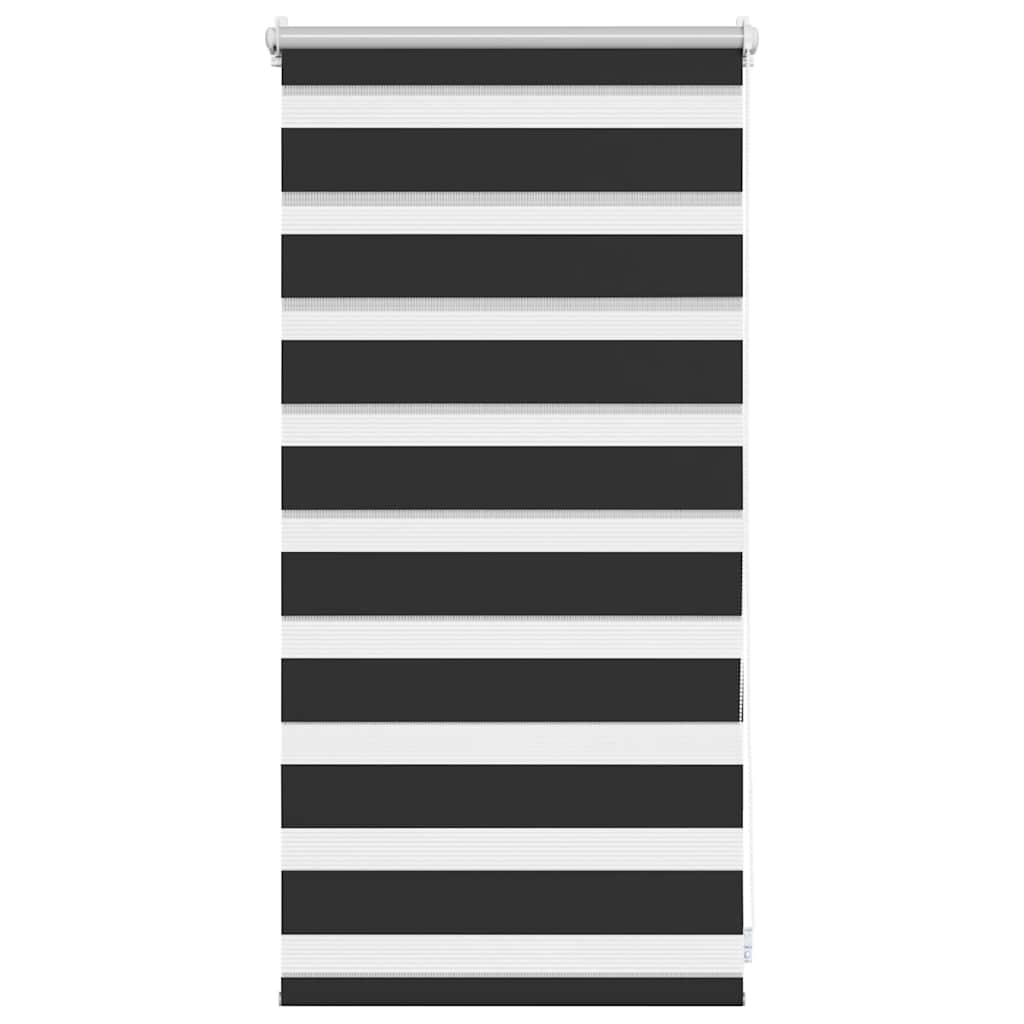 Tenda a rullo zebrata 40,9x100 cm Tessuto Larghezza 36,7 cm nero