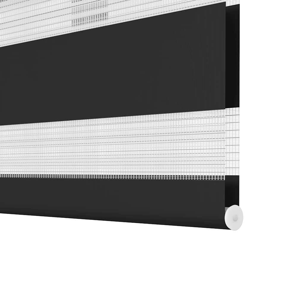 Tenda a rullo zebrata 40,9x100 cm Tessuto Larghezza 36,7 cm nero