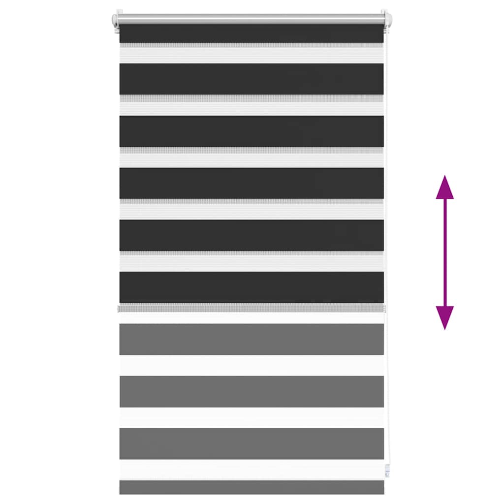 Tenda a rullo zebra 50,9x100 cm Tessuto Larghezza 46,7 cm nero