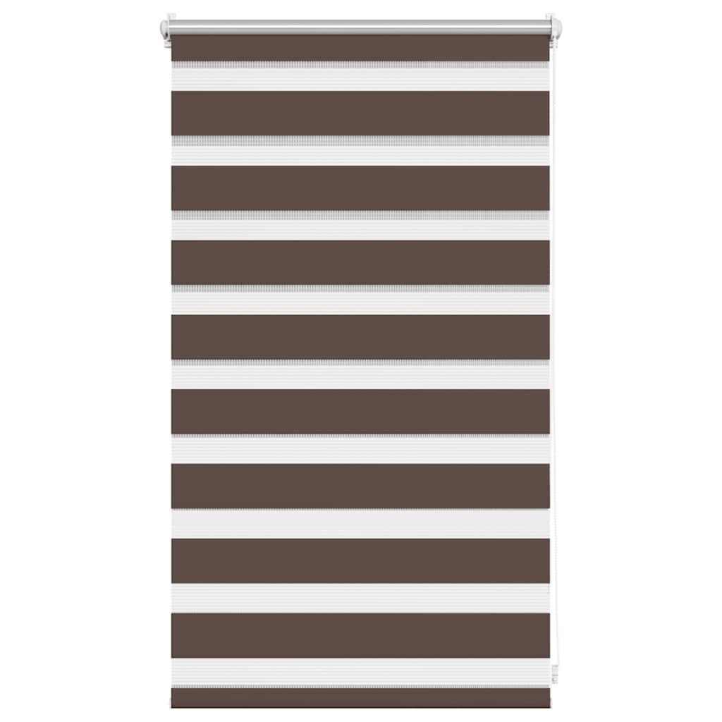 Tenda a rullo zebrata 50,9x100 cm Tessuto Larghezza 46,7 cm caffè
