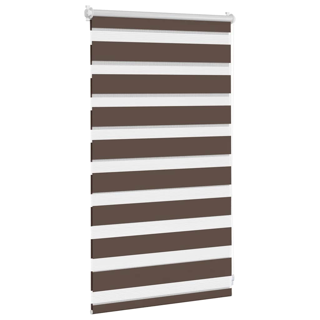 Tenda a rullo zebrata 50,9x100 cm Tessuto Larghezza 46,7 cm caffè