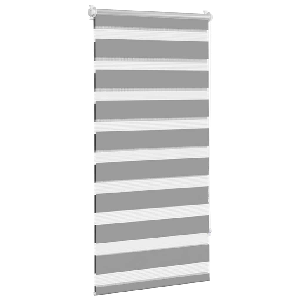 Tenda a rullo zebra 60,9x120 cm Tessuto Larghezza 56,7 cm grigio