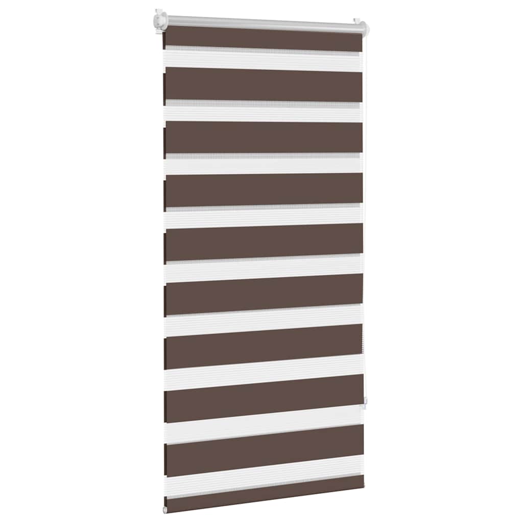 Tenda a rullo zebrata 60,9x120 cm Tessuto Larghezza 56,7 cm caffè