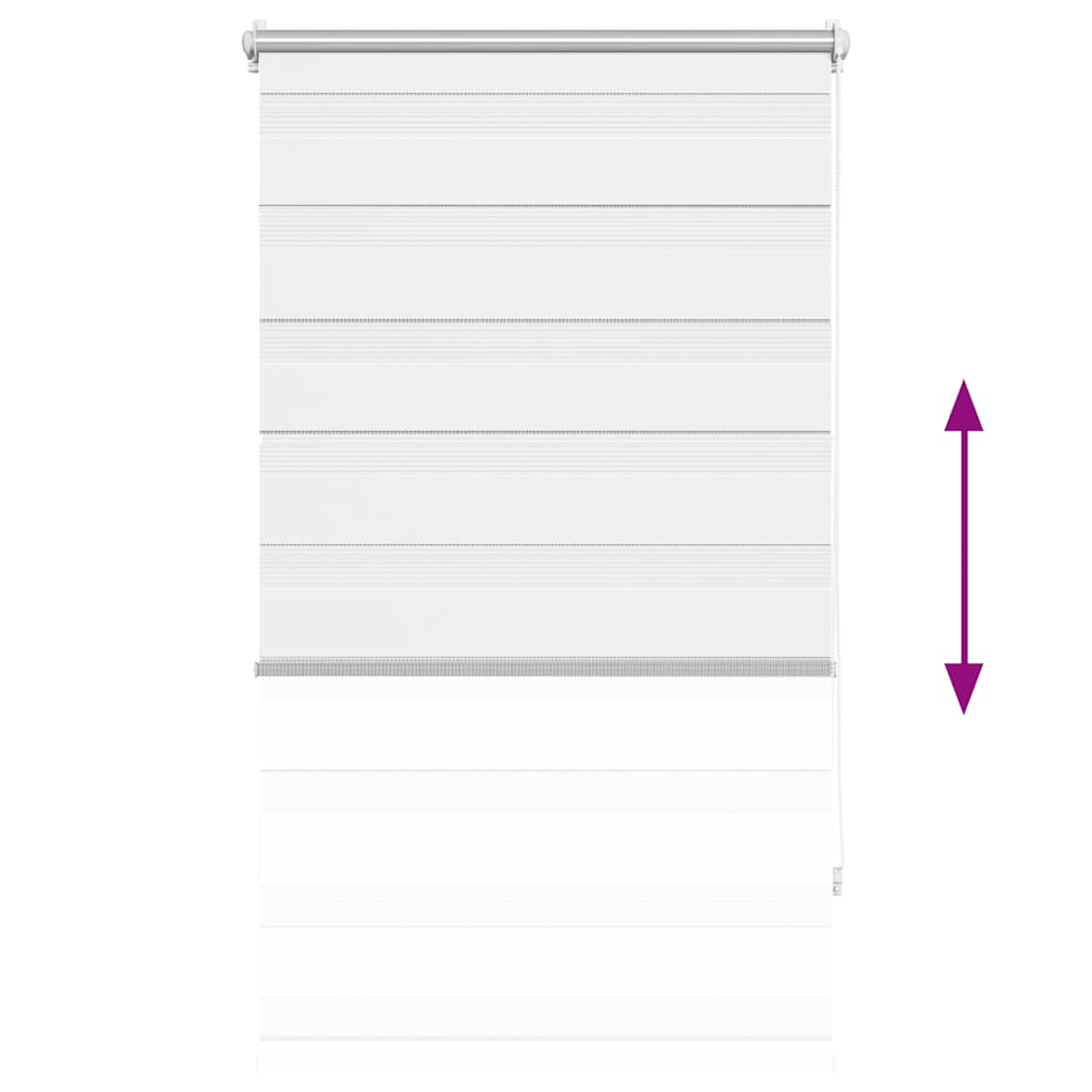 Tenda a rullo zebrata 70,9x120 cm Tessuto Larghezza 66,7 cm bianco