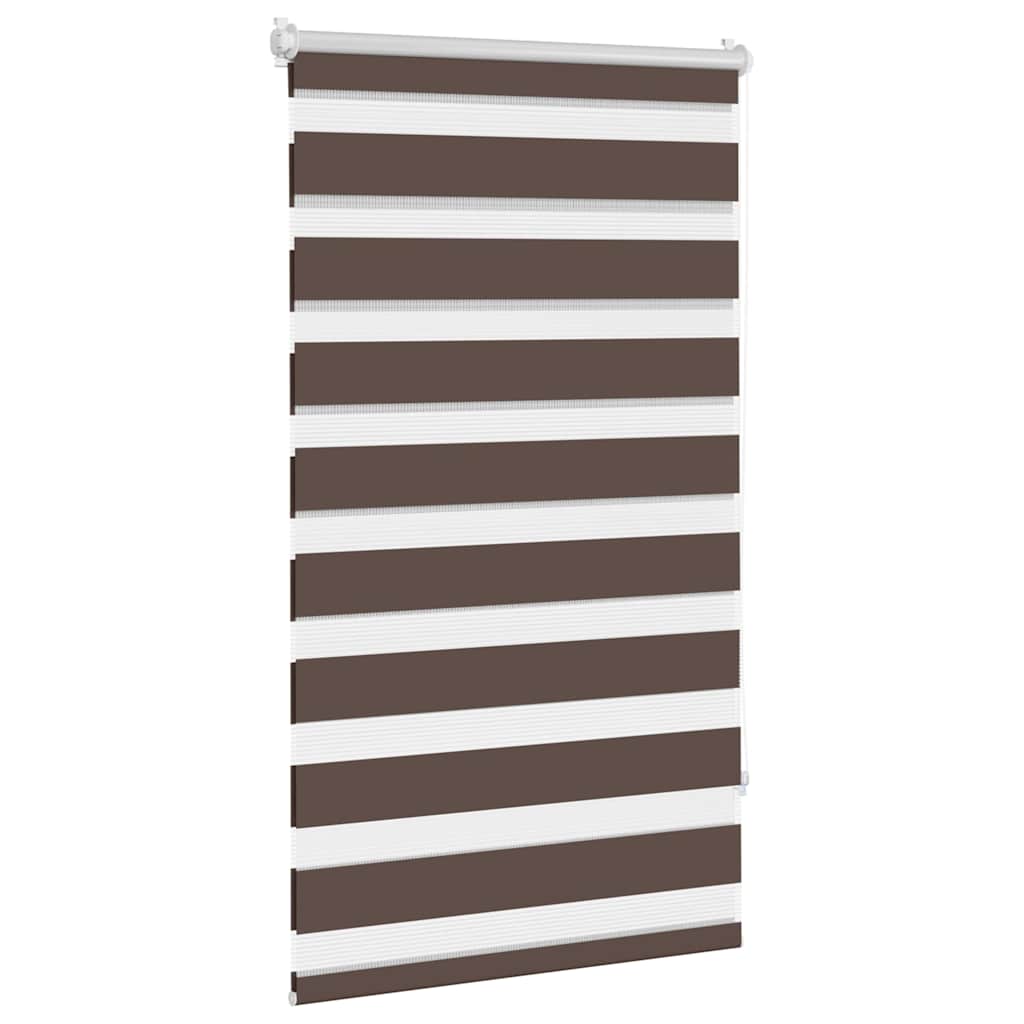Tenda a rullo zebrata 70,9x120 cm Tessuto Larghezza 66,7 cm caffè