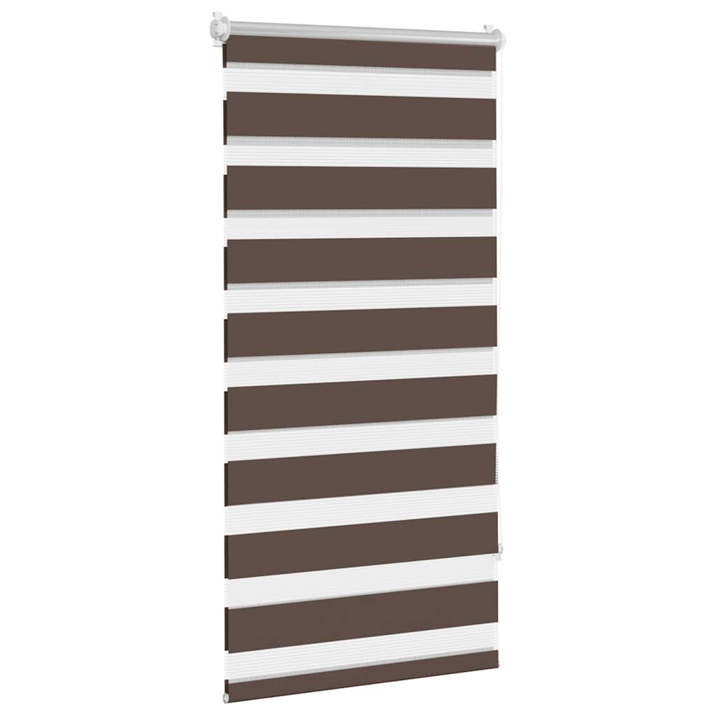 Tenda a rullo zebrata 80,9x150 cm Larghezza tessuto 76,7 cm caffè