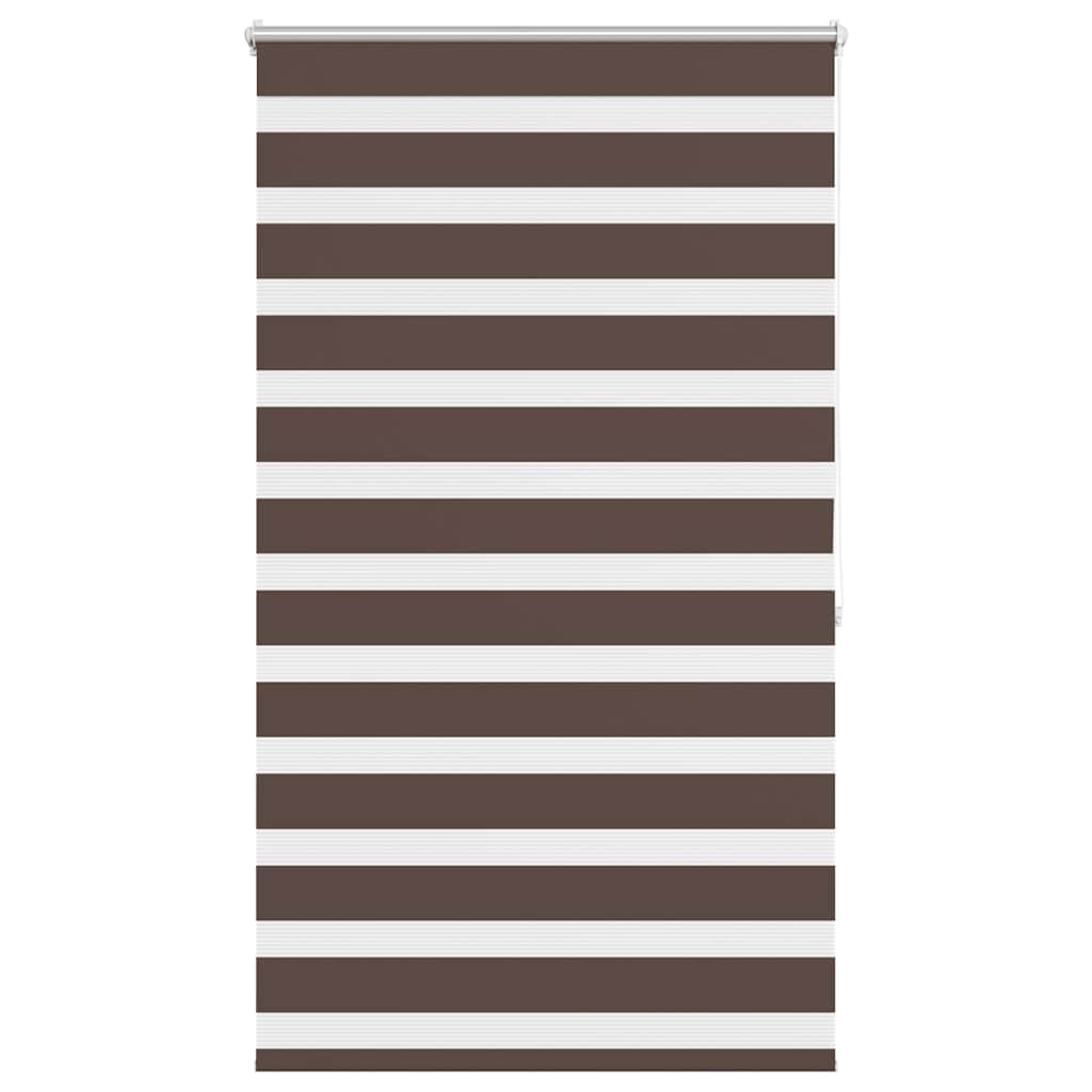 Tenda a rullo zebrata 80,9x175 cm Larghezza tessuto 76,7 cm caffè