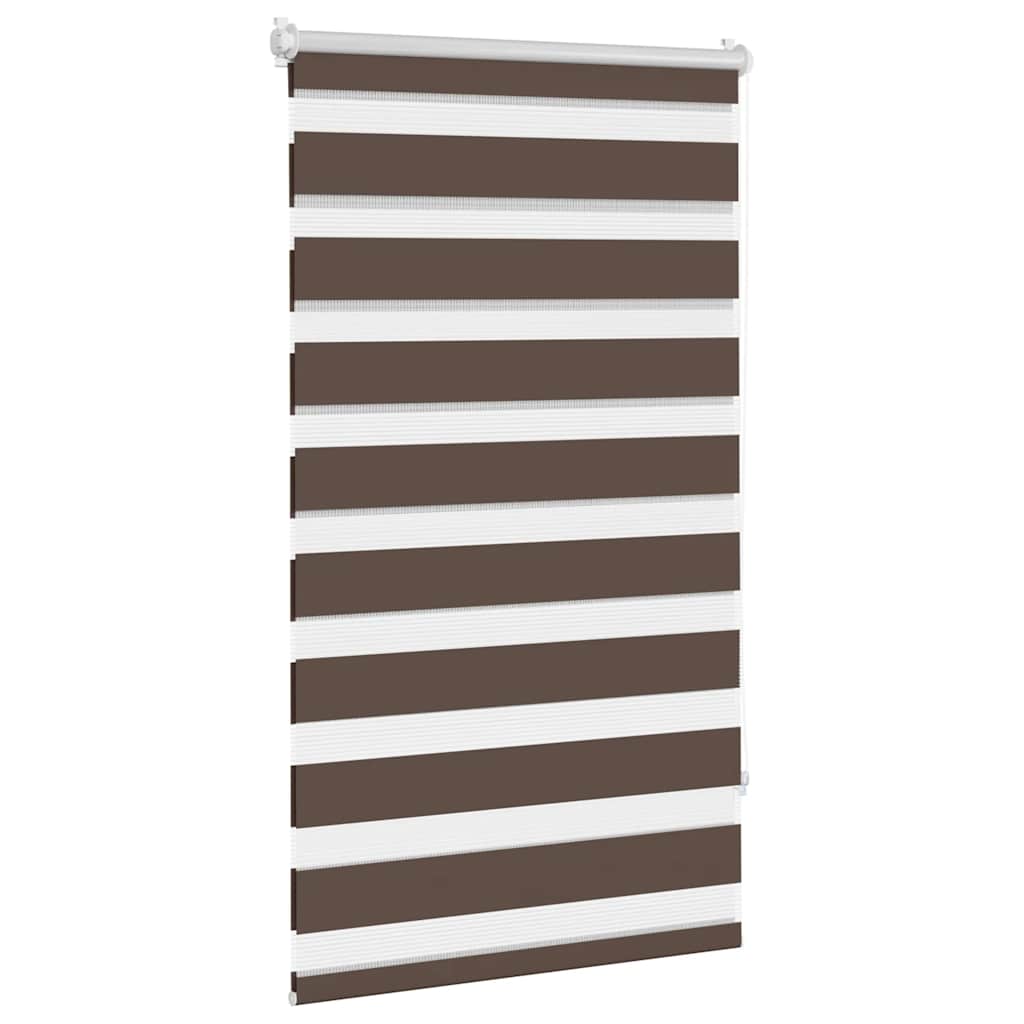 Tenda a rullo zebrata 90,9x150 cm Larghezza tessuto 86,7 cm caffè
