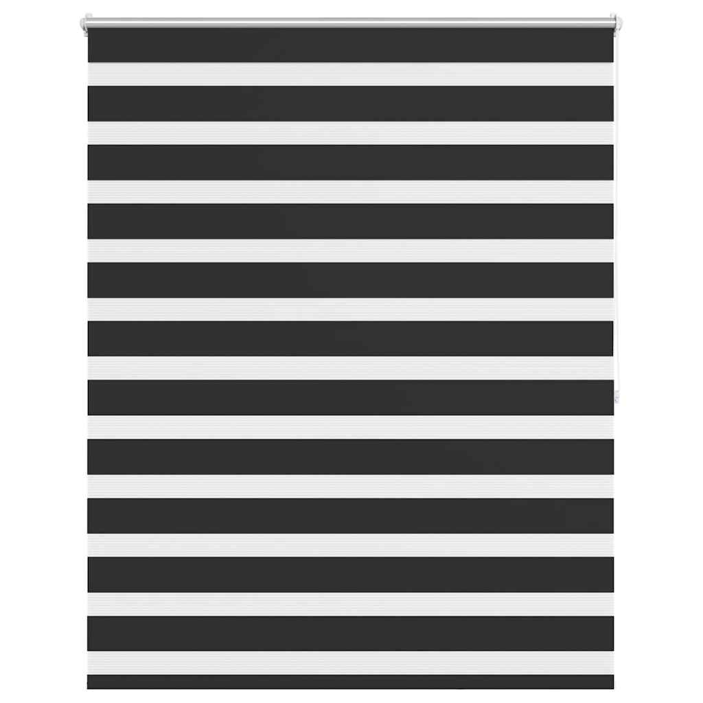 Tenda a rullo zebra 120,9x175 cm Larghezza tessuto 116,7 cm nero