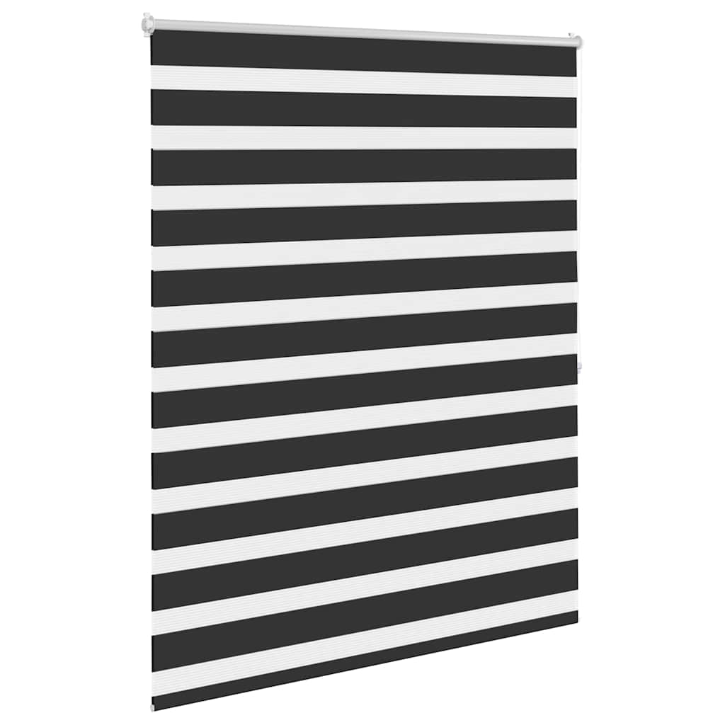 Tenda a rullo zebra 120,9x175 cm Larghezza tessuto 116,7 cm nero