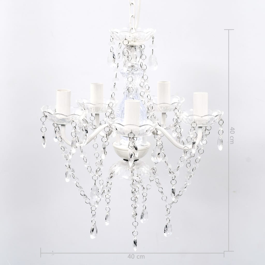 Lampadario con 5 Lampadine Trasparente