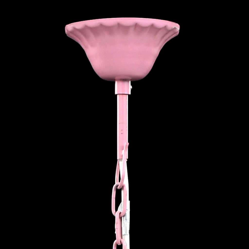 Lampadario in Cristallo 5 Lampadine Rosa