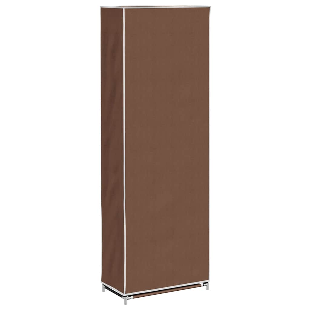 Scarpiera in Tessuto Richiudibile 57 x 29 x 162 cm Marrone