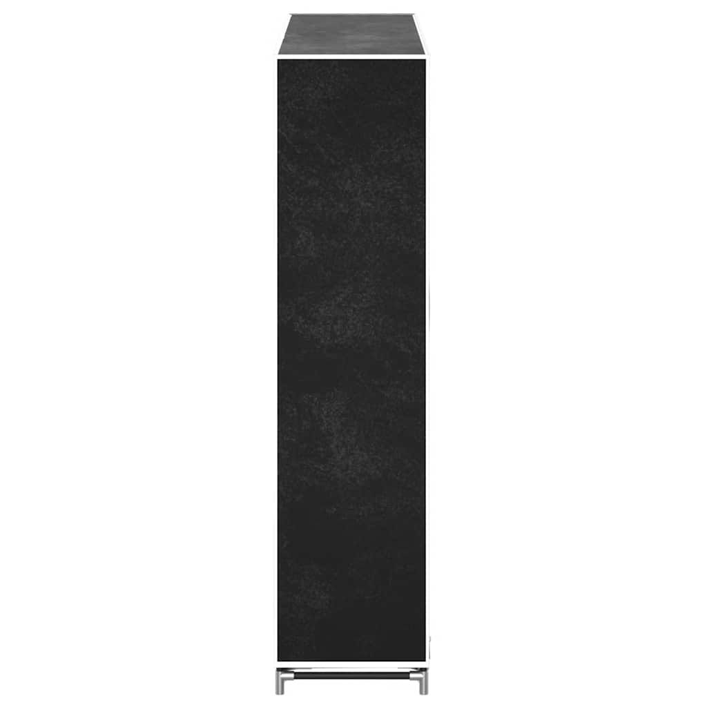 Scarpiera in Tessuto Richiudibile 115 x 28 x 110 cm Nera