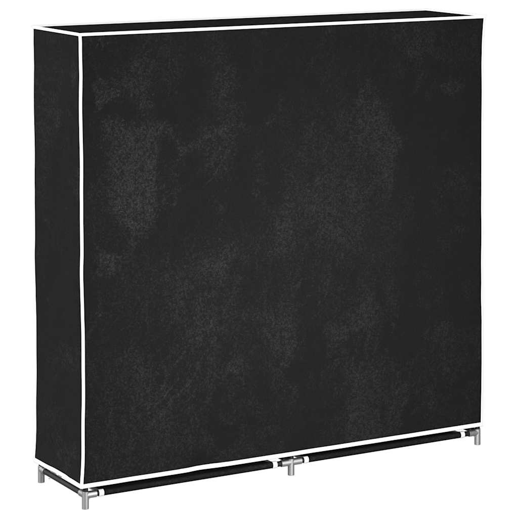 Scarpiera in Tessuto Richiudibile 115 x 28 x 110 cm Nera