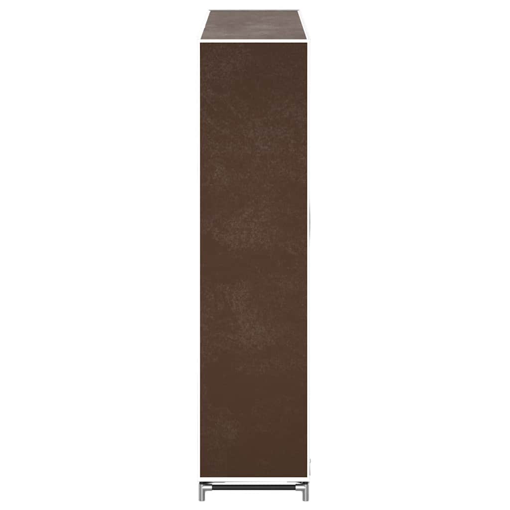 Scarpiera in Tessuto Richiudibile 115 x 28 x 110 cm Marrone