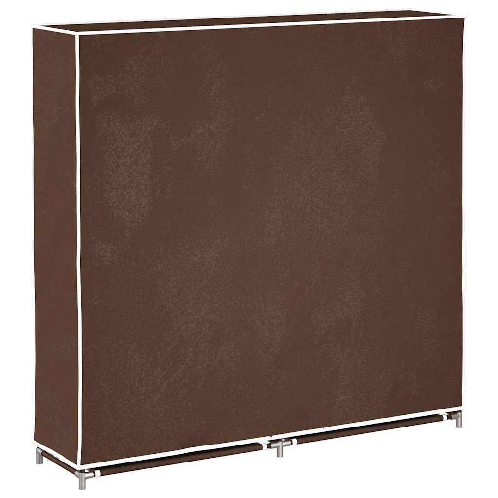 Scarpiera in Tessuto Richiudibile 115 x 28 x 110 cm Marrone