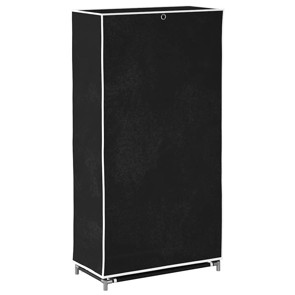 Scarpiera in Tessuto Richiudibile 58 x 28 x 106 cm Nera