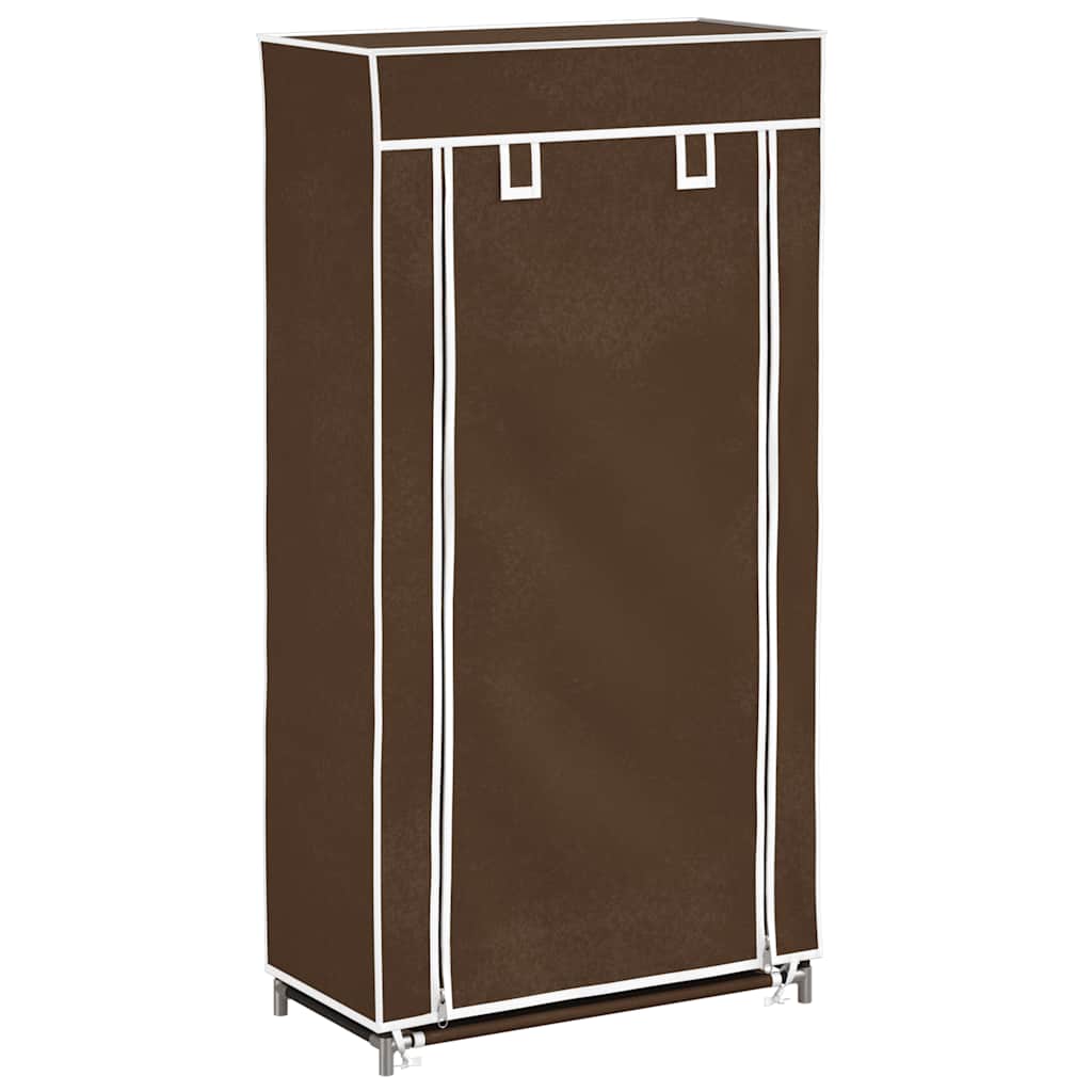 Scarpiera in Tessuto Richiudibile 58 x 28 x 106 cm Marrone