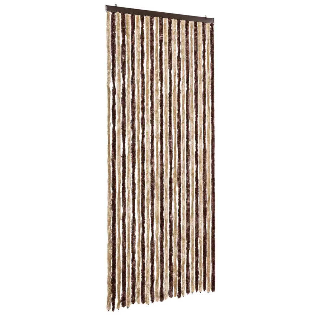 Zanzariera Beige e Marrone Chiaro 100x220 cm Ciniglia