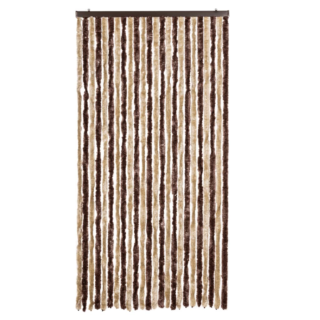 Zanzariera Beige e Marrone Chiaro 100x220 cm Ciniglia