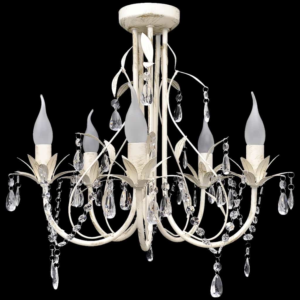 Lampada da Soffitto Lampadario in Cristallo con 5 Portalampade