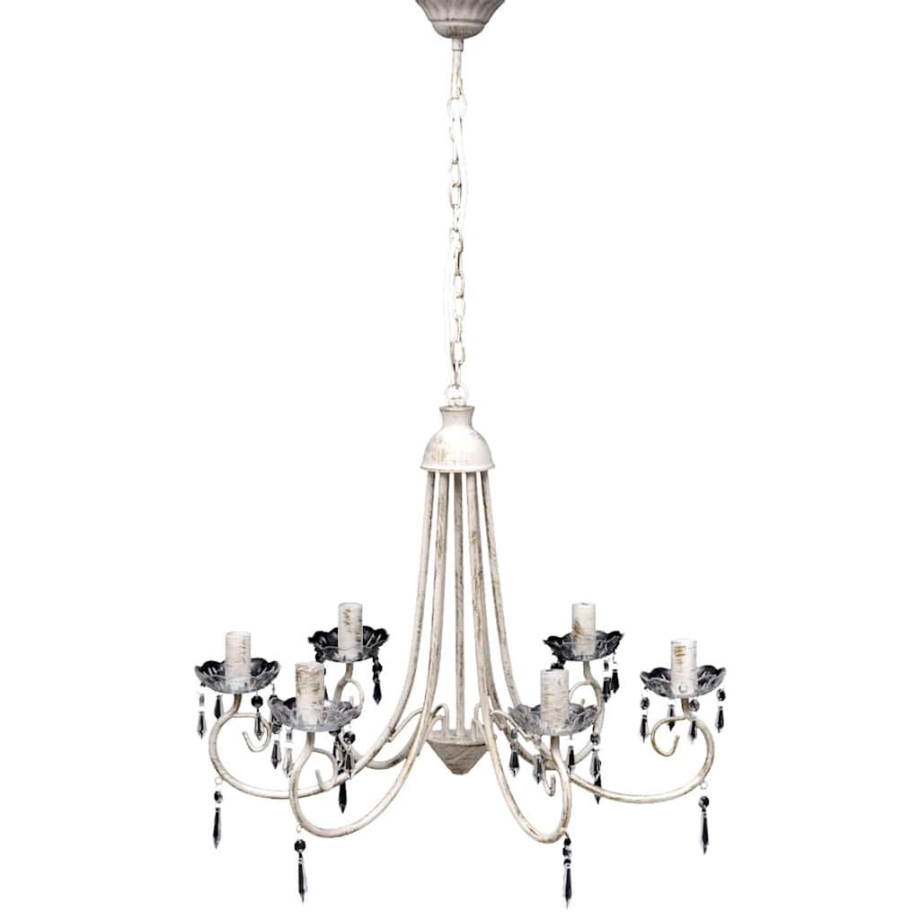 Lampada da Soffitto Pendente Elegante Nera 6 Portalampade