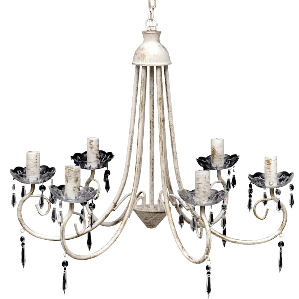 Lampada da Soffitto Pendente Elegante Nera 6 Portalampade