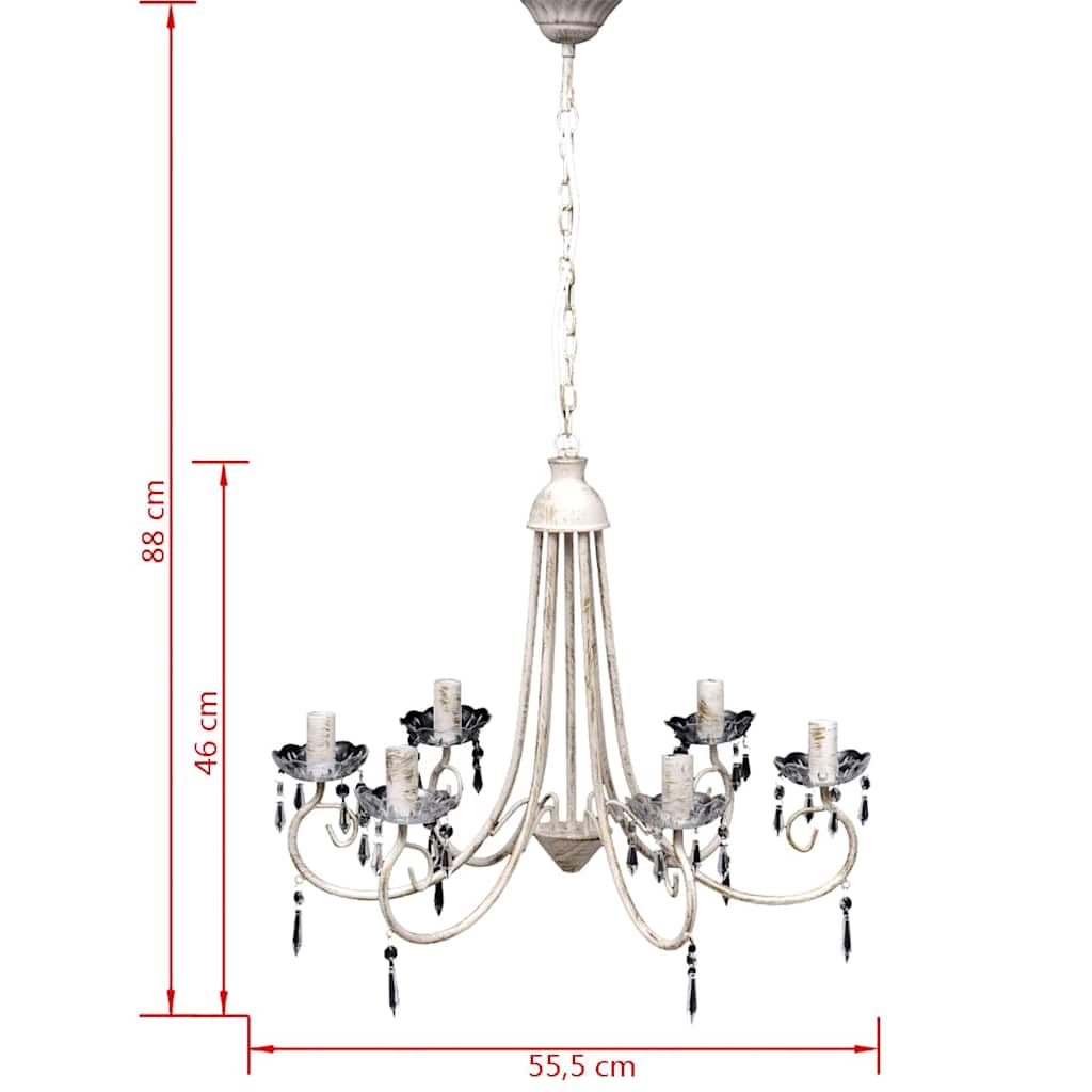 Lampada da Soffitto Pendente Elegante Nera 6 Portalampade