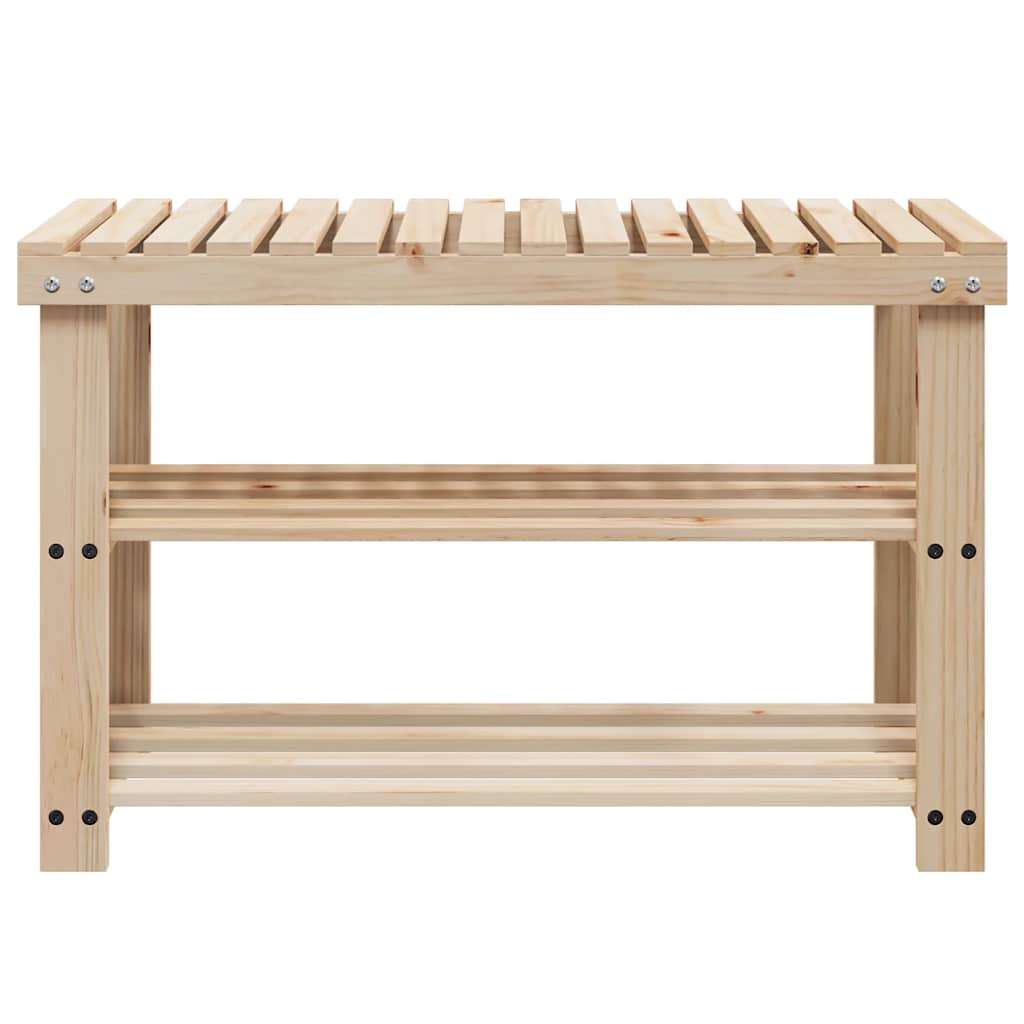 Scarpiera 2 in 1 con Panca in Legno Massello di Abete