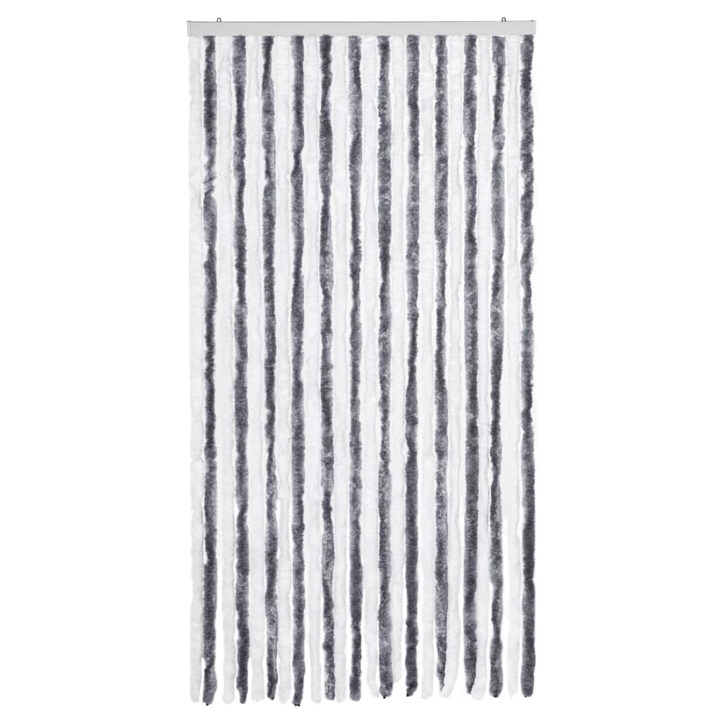 Zanzariera Grigio e Bianco 100x220 cm Ciniglia