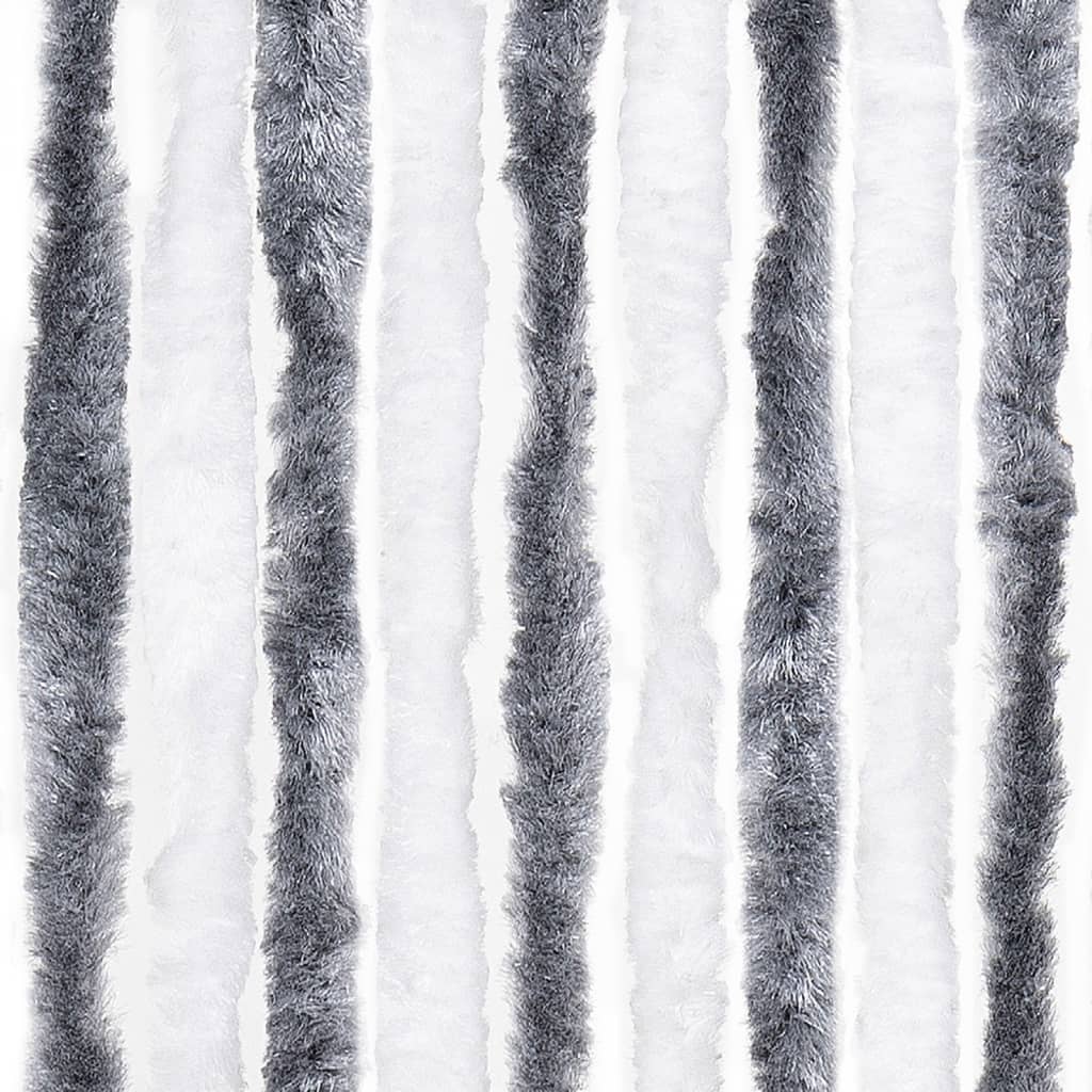 Zanzariera Grigio e Bianco 100x220 cm Ciniglia