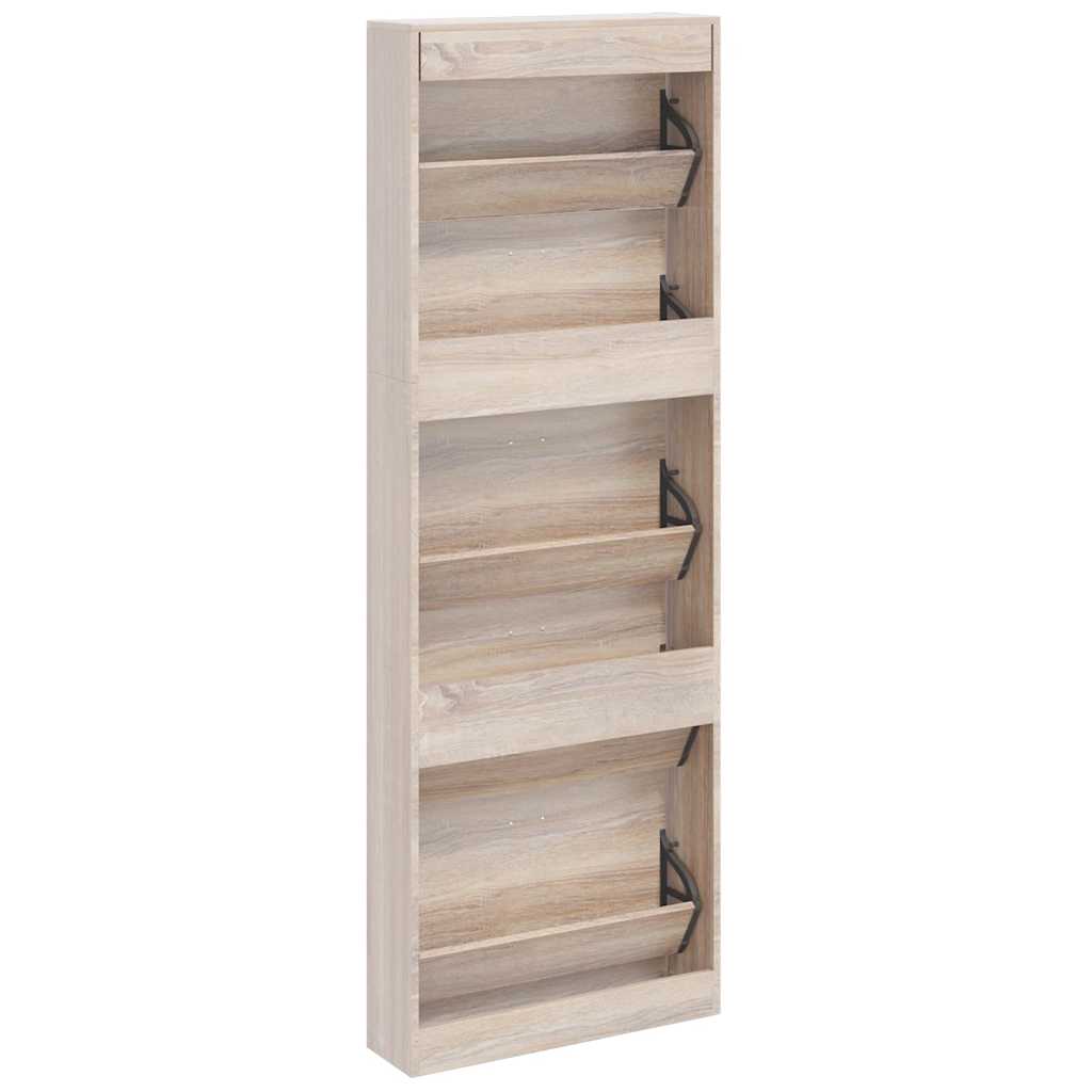 Scarpiera in Legno Effetto Rovere con 5 Scomparti