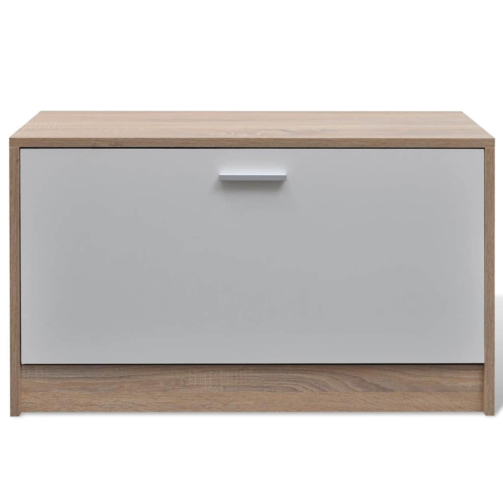 Scarpiera in Legno Set 3 in 1 Rovere e Bianco