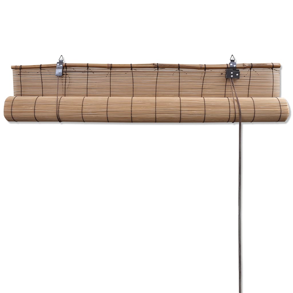 Tende a Rullo in Bambù Marrone 140x160 cm