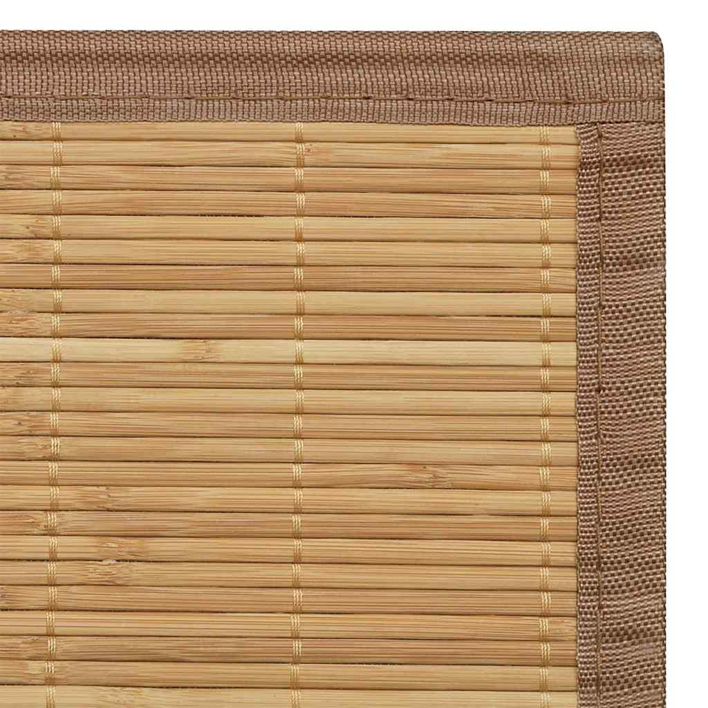 Tappeto Rettangolare in Bambù Marrone 80 x 200 cm