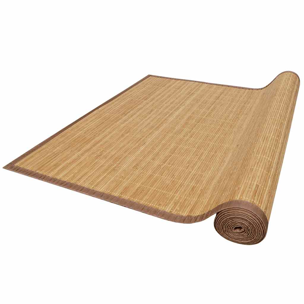 Tappeto Rettangolare in Bambù Marrone 150 x 200 cm