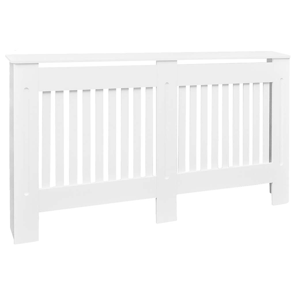 Armadietto Copritermosifone in Legno Multistrato Bianco 152 cm