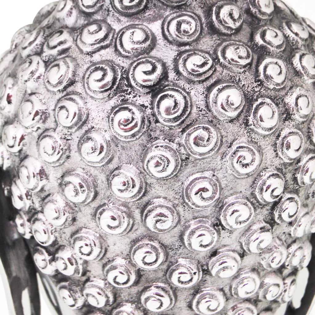 Testa di Buddha Decorazione in Alluminio Argento