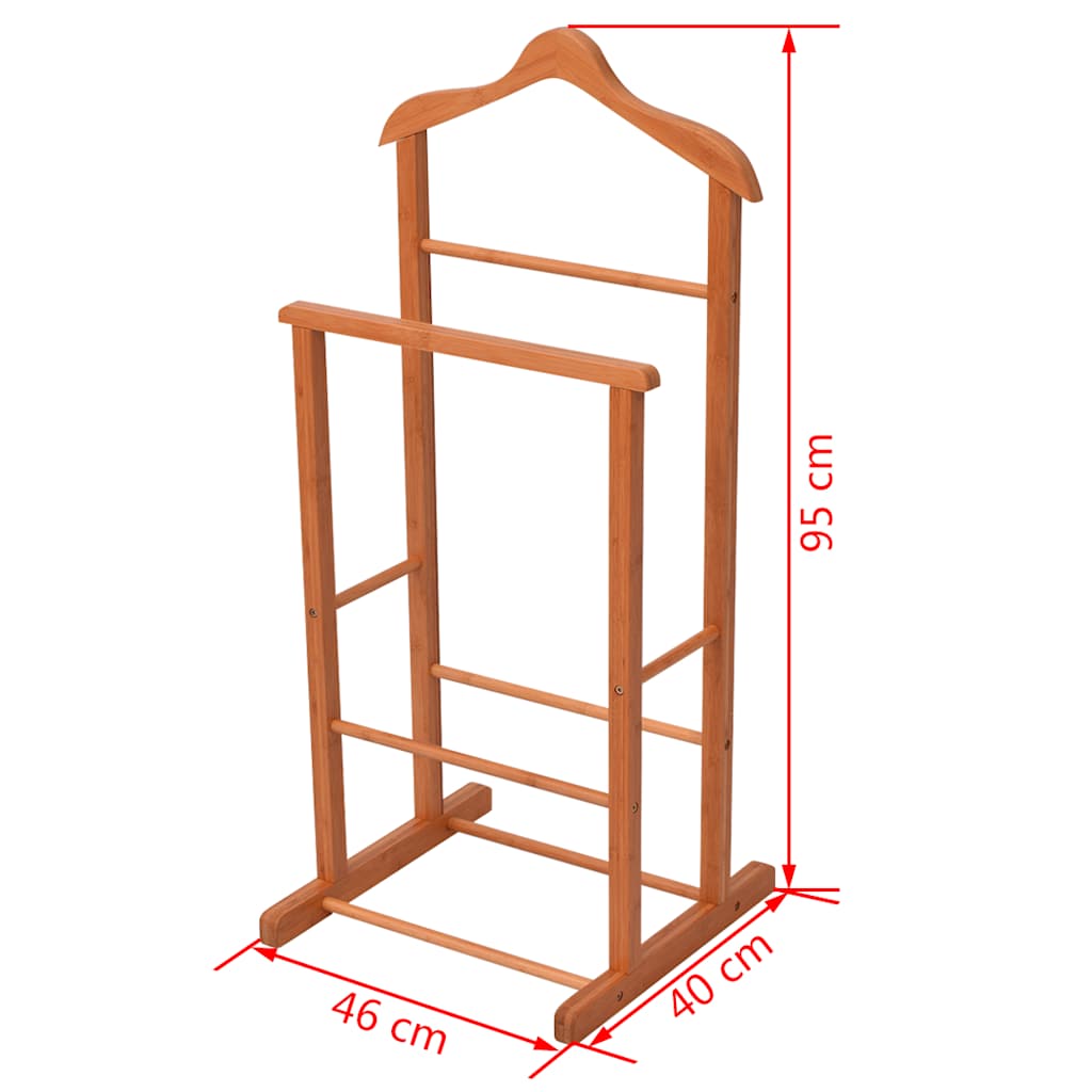 Stand per Vestiti 2 pz Marrone 46 x 40 x 95 cm Bambù