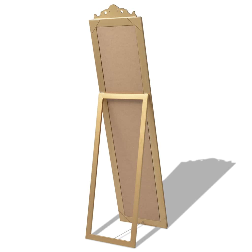 Specchio Autoportante Stile Barocco 160x40 cm Oro