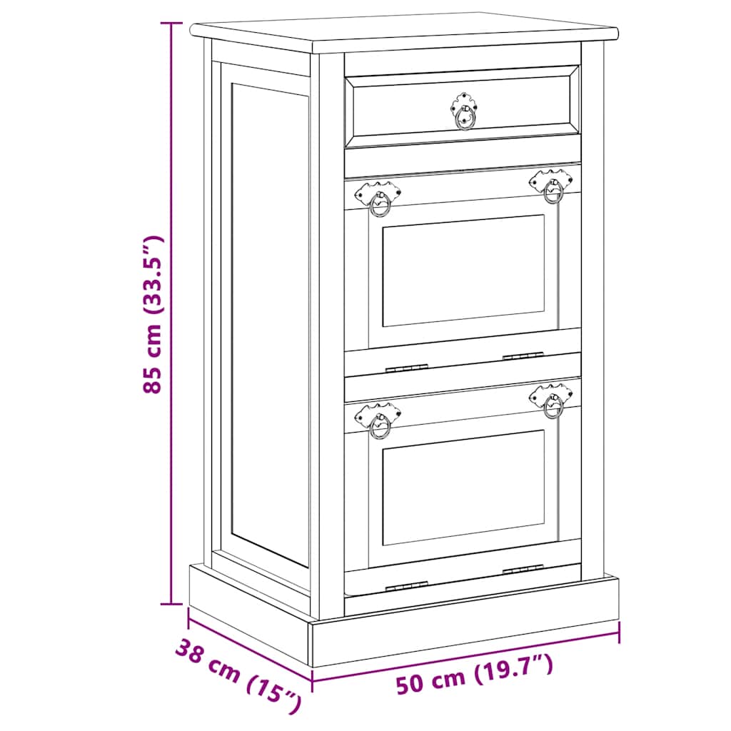 Scarpiera a 4 Livelli con Cassetto Legno Massello di Recupero